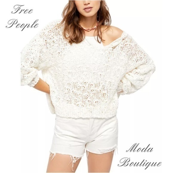 Free People Sunday Shore Pullover Sweater - Picture 1 of 6